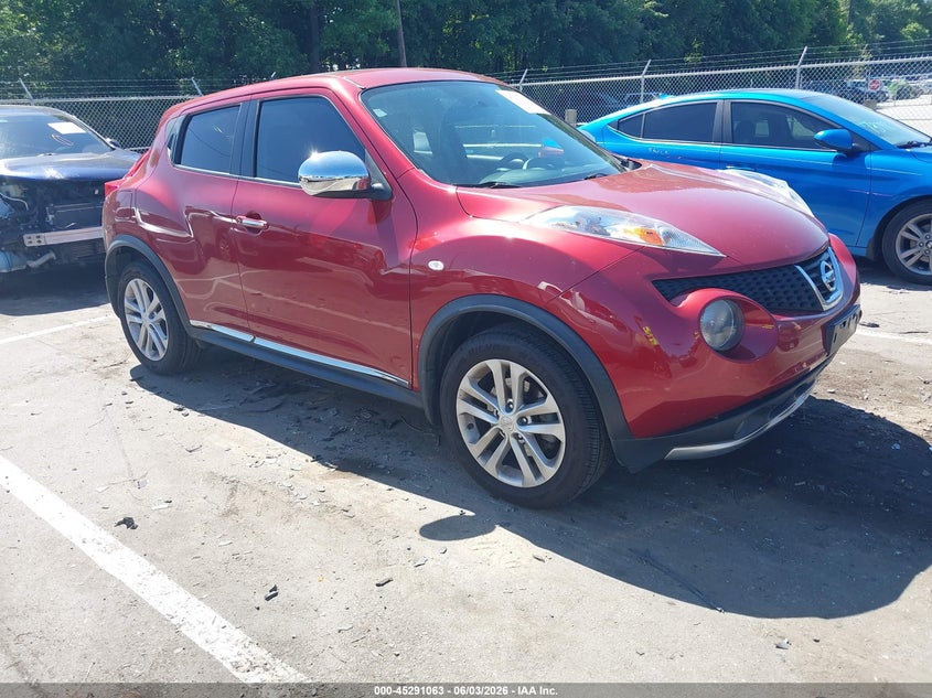 2014 Nissan Juke VIN JN8AF5MR6ET352129 IAAI salvage auction — REAR END, Salvage Title, sold $1,400 on 2026-07-16 (photo 1)