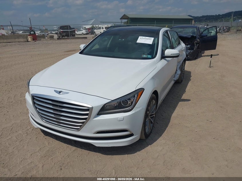 2015 Hyundai Genesis VIN KMHGN4JE9FU018124 IAAI salvage auction — SIDE, Salvage Title, sold $2,850 on 2026-07-24 (photo 2)