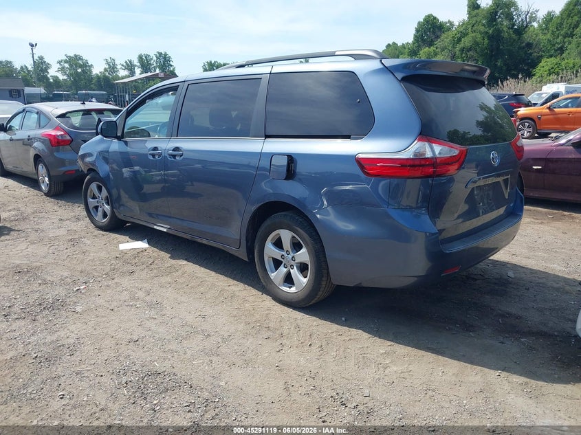 2015 Toyota Sienna VIN 5TDKK3DCXFS570098 IAAI salvage auction — FRONT END, Salvage Title, sold $1,400 on 2026-07-16 (photo 3)