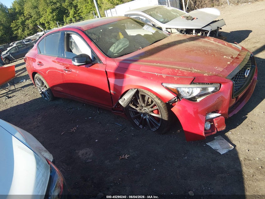 2019 Infiniti Q50 VIN JN1FV7AP7KM760893 IAAI salvage auction — SIDE, Salvage Title, sold $2,900 on 2026-07-31 (photo 1)