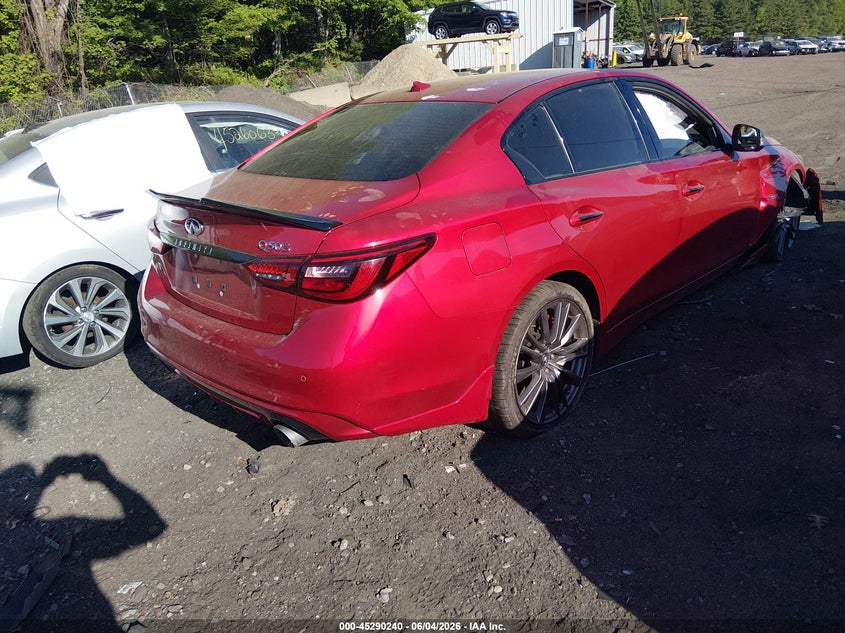2019 Infiniti Q50 VIN JN1FV7AP7KM760893 IAAI salvage auction — SIDE, Salvage Title, sold $2,900 on 2026-07-31 (photo 4)