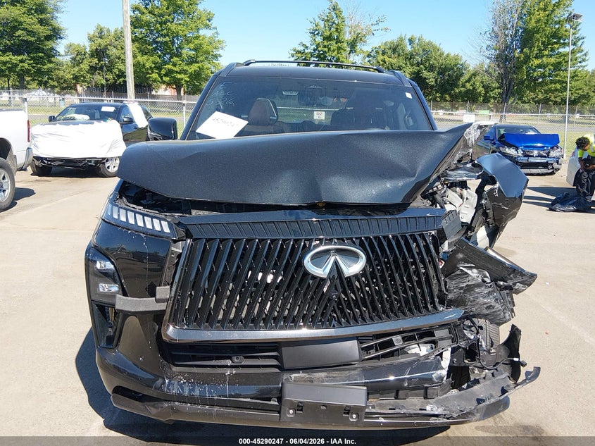 2025 Infiniti Qx80 VIN JN8AZ3CCXS9602490 IAAI salvage auction — FRONT END, Salvage Title, sold $31,400 on 2026-08-10 (photo 6)