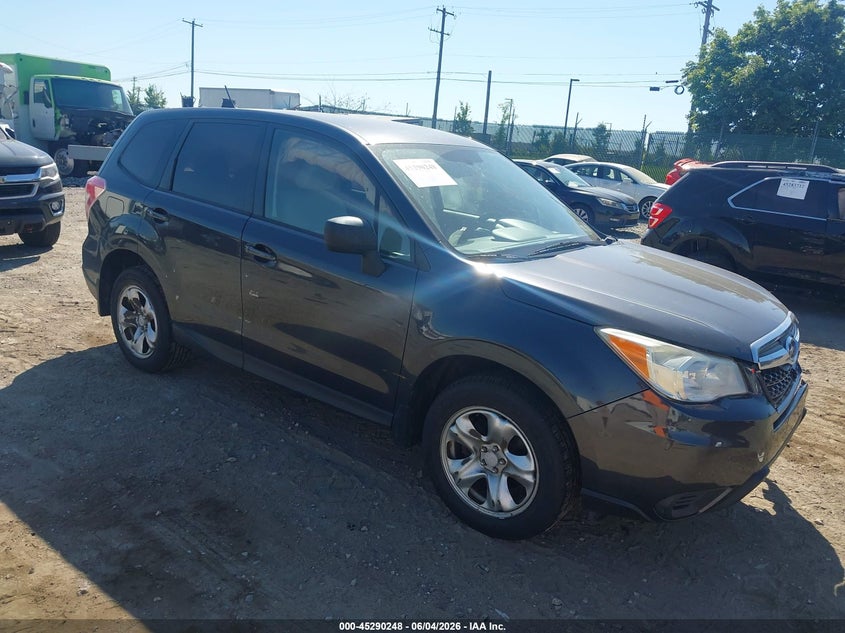 2014 Subaru Forester VIN JF2SJAAC3EG451444 IAAI salvage auction — LEFT FRONT, Salvage Title, sold $475 on 2026-07-24 (photo 1)