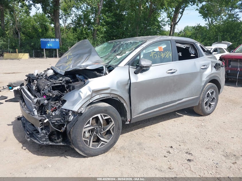 2025 Kia Sportage VIN KNDPUCDF8S7401079 IAAI salvage auction — ROLLOVER, Salvage Title, sold $2,000 on 2026-07-08 (photo 2)