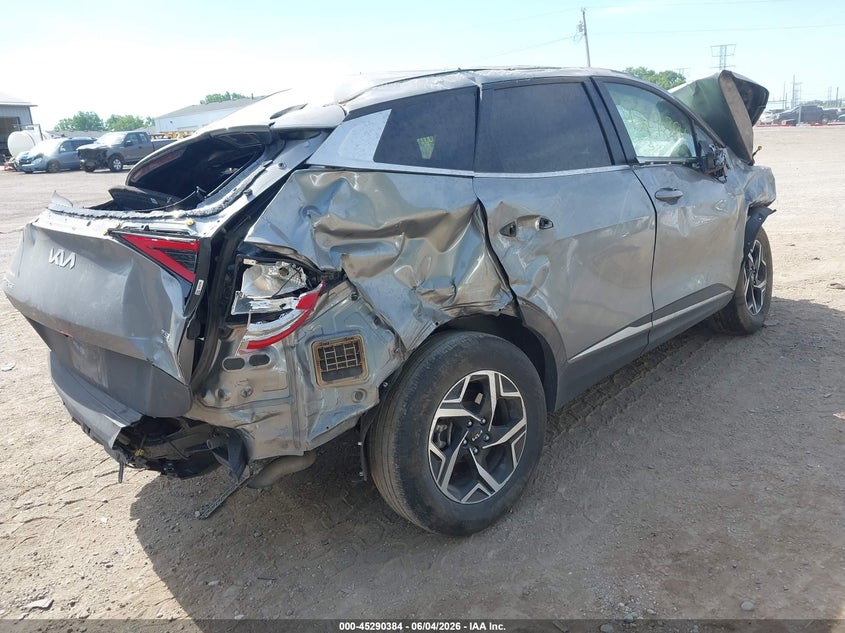 2025 Kia Sportage VIN KNDPUCDF8S7401079 IAAI salvage auction — ROLLOVER, Salvage Title, sold $2,000 on 2026-07-08 (photo 4)