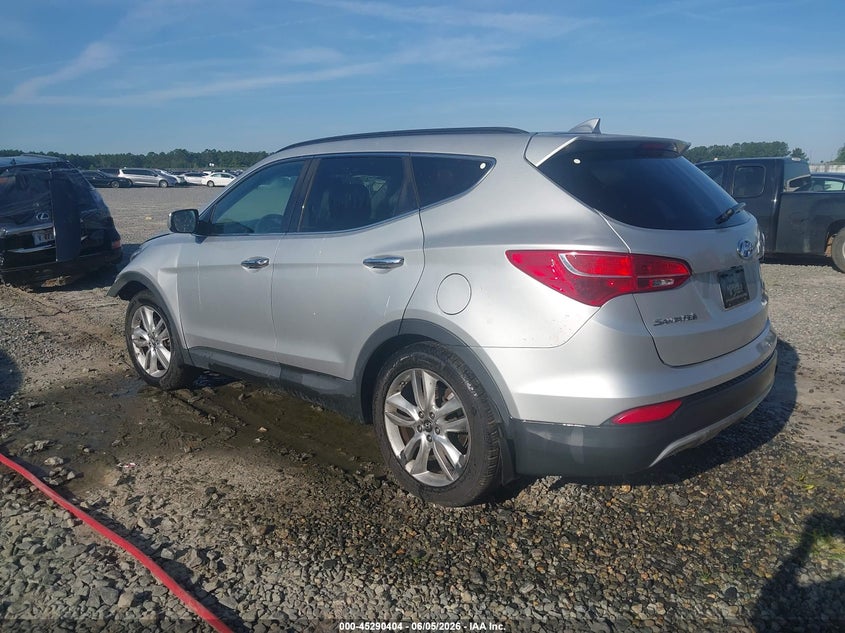 2013 Hyundai Santa fe VIN 5XYZU3LA7DG091981 IAAI salvage auction — FRONT & REAR, Salvage Title, sold $425 on 2026-07-30 (photo 3)