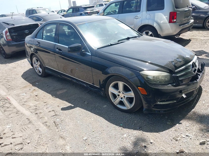 2011 Mercedes-benz C class VIN WDDGF8BB1BF541025 IAAI salvage auction — FRONT END, Clear (Indiana), sold $900 on 2026-07-15 (photo 1)
