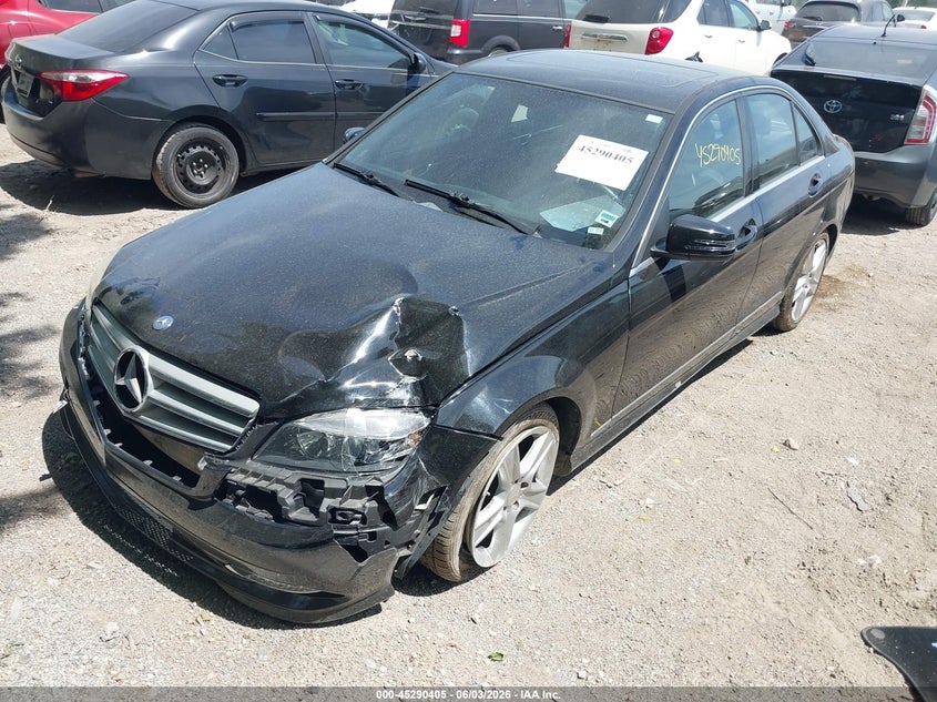 2011 Mercedes-benz C class VIN WDDGF8BB1BF541025 IAAI salvage auction — FRONT END, Clear (Indiana), sold $900 on 2026-07-15 (photo 2)
