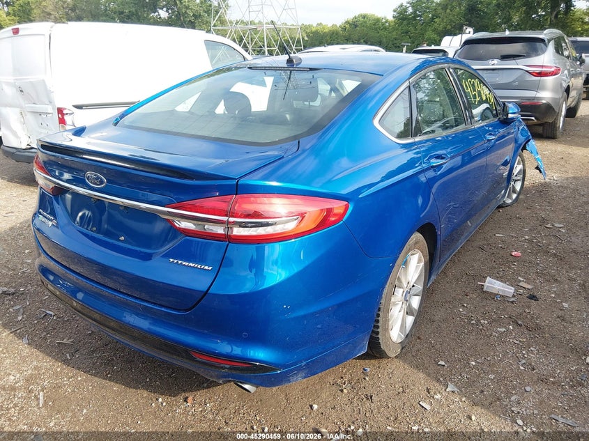 2017 Ford Fusion VIN 3FA6P0SU2HR209604 IAAI salvage auction — RIGHT FRONT, Clear (Indiana), sold $2,100 on 2026-07-19 (photo 4)
