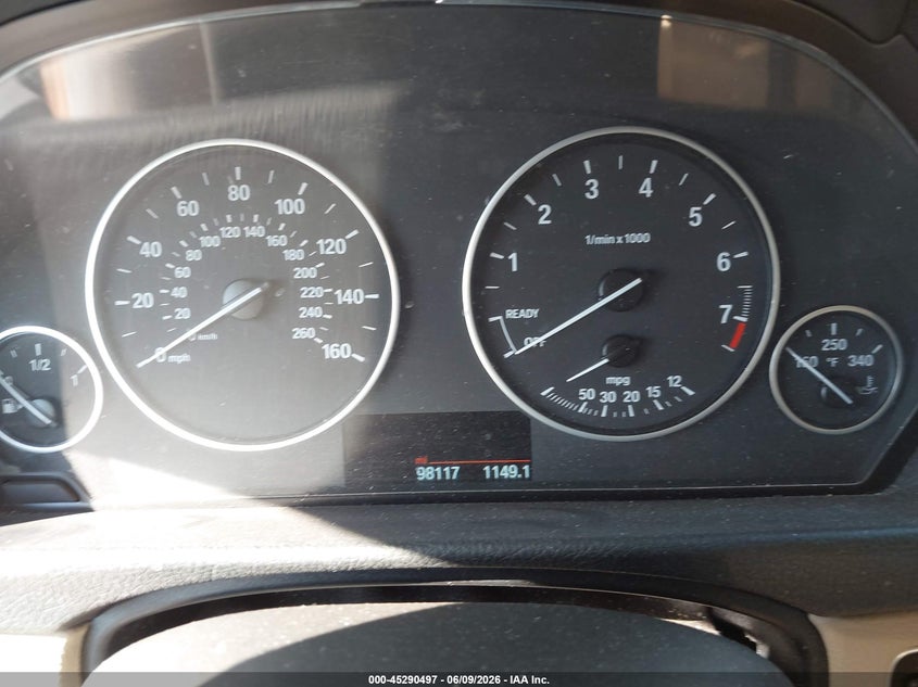 2014 BMW 3er VIN WBA3C3C54EF983571 IAAI salvage auction — RIGHT FRONT, Salvage (Massachusetts), sold $800 on 2026-08-14 (photo 7)