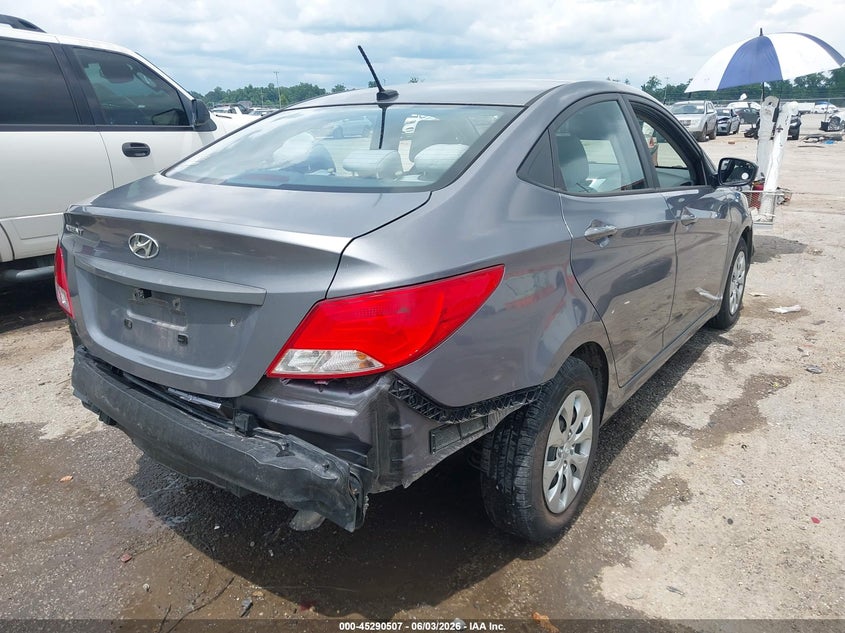2017 Hyundai Accent VIN KMHCT4AE7HU252298 IAAI salvage auction — REAR END, Salvage Title, sold $600 on 2026-07-21 (photo 4)
