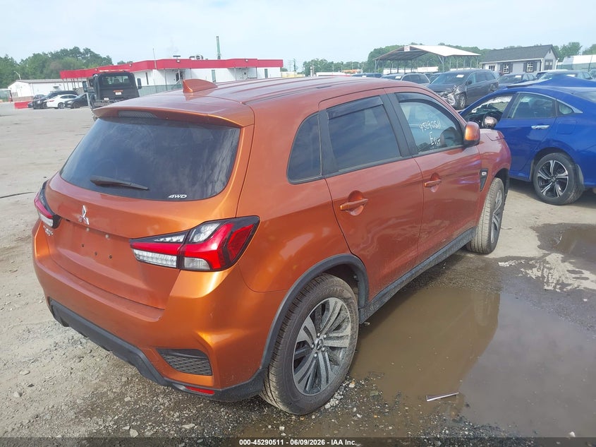 2021 Mitsubishi Outlander VIN JA4ARUAU5MU001284 IAAI salvage auction — FRONT END, Salvage Title, sold $3,700 on 2026-07-11 (photo 4)