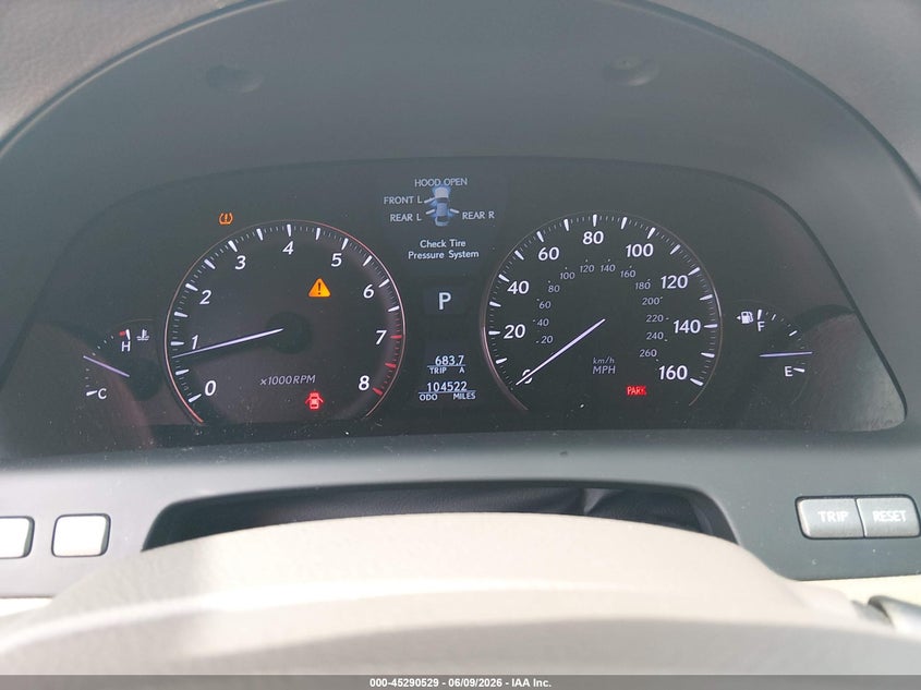 2007 Lexus Ls VIN JTHGL46F075013240 IAAI salvage auction — REAR END, Salvage (South Carolina), sold $3,000 on 2026-07-14 (photo 7)