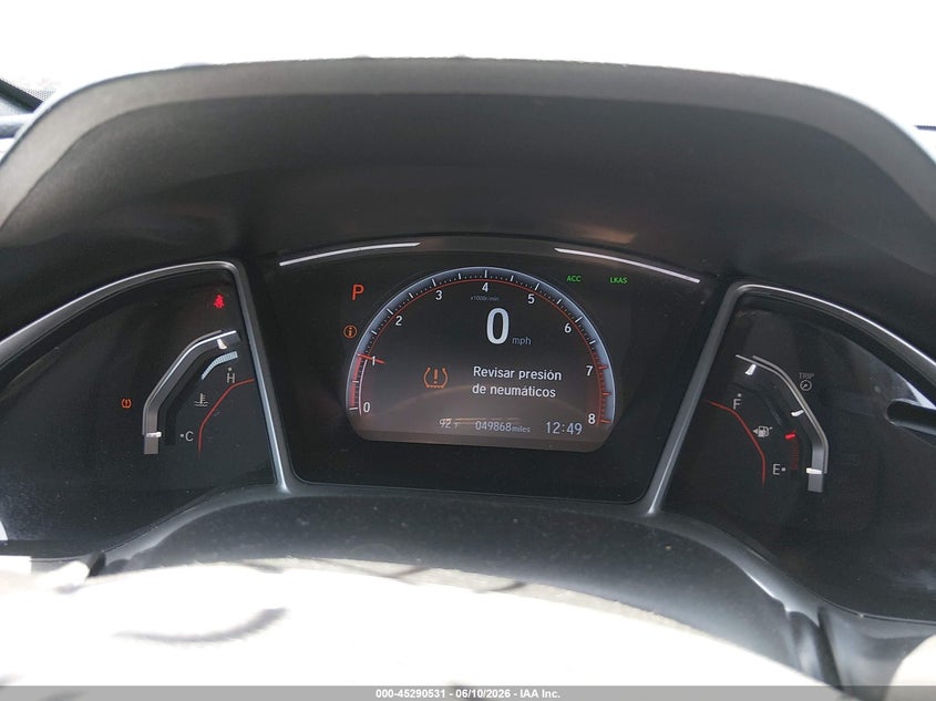 2020 Honda Civic VIN 19XFC2F83LE020247 IAAI salvage auction — HAIL, Salvage Title, sold $9,200 on 2026-07-24 (photo 7)
