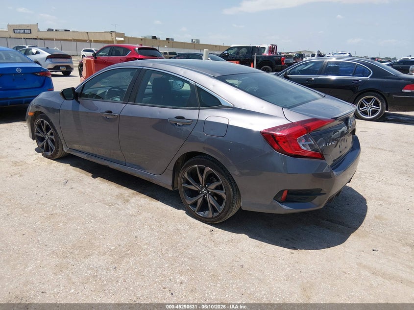2020 Honda Civic VIN 19XFC2F83LE020247 IAAI salvage auction — HAIL, Salvage Title, sold $9,200 on 2026-07-24 (photo 3)