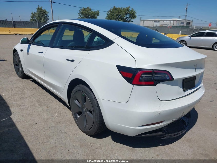 2023 Tesla Model 3 VIN 5YJ3E1EA3PF400216 IAAI salvage auction — REAR END, Salvage Title, sold $8,800 on 2026-07-16 (photo 3)