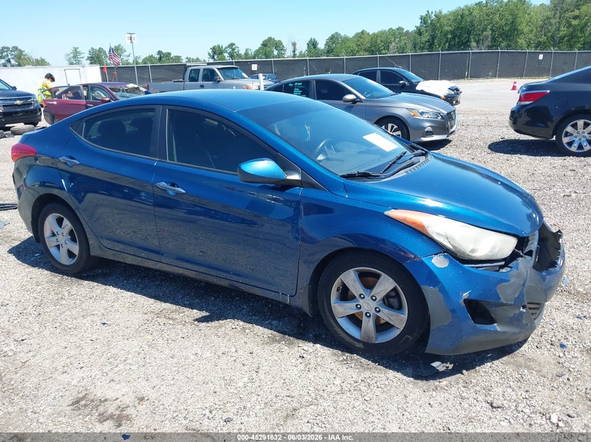 2013 Hyundai Elantra VIN KMHDH4AE0DU966841 IAAI salvage auction — LEFT FRONT, Salvage Title, sold $225 on 2026-07-22 (photo 1)