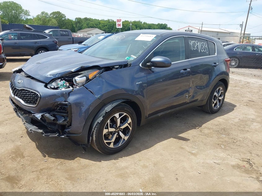 2020 Kia Sportage VIN KNDPMCAC1L7679253 IAAI salvage auction — FRONT END, Salvage Title, sold $2,750 on 2026-07-28 (photo 2)