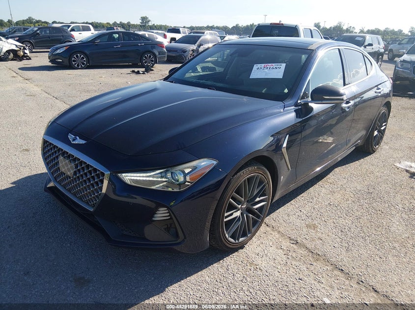 2019 Genesis G70 VIN KMTG34LA1KU012365 IAAI salvage auction — WATER/FLOOD, Salvage (Texas), sold $1,600 on 2026-07-28 (photo 2)