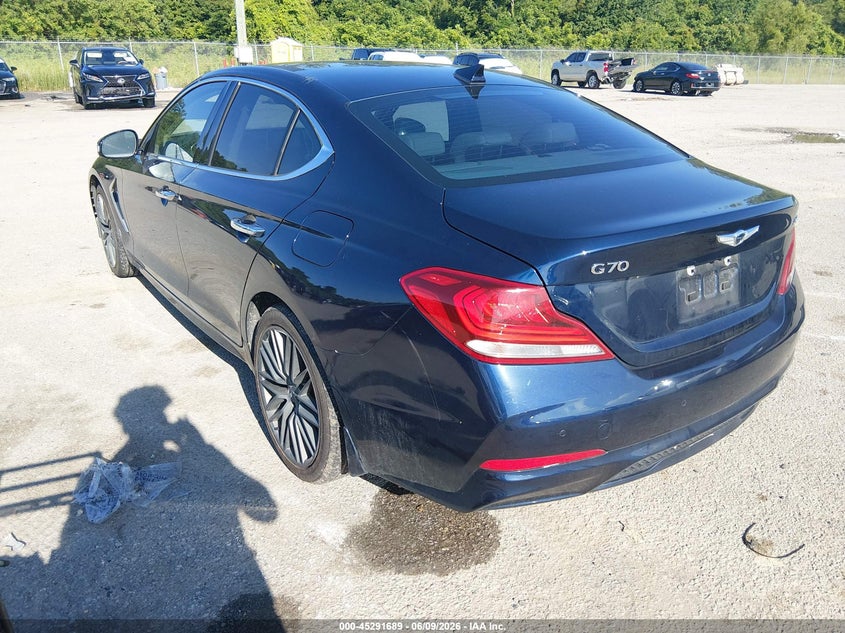 2019 Genesis G70 VIN KMTG34LA1KU012365 IAAI salvage auction — WATER/FLOOD, Salvage (Texas), sold $1,600 on 2026-07-28 (photo 3)