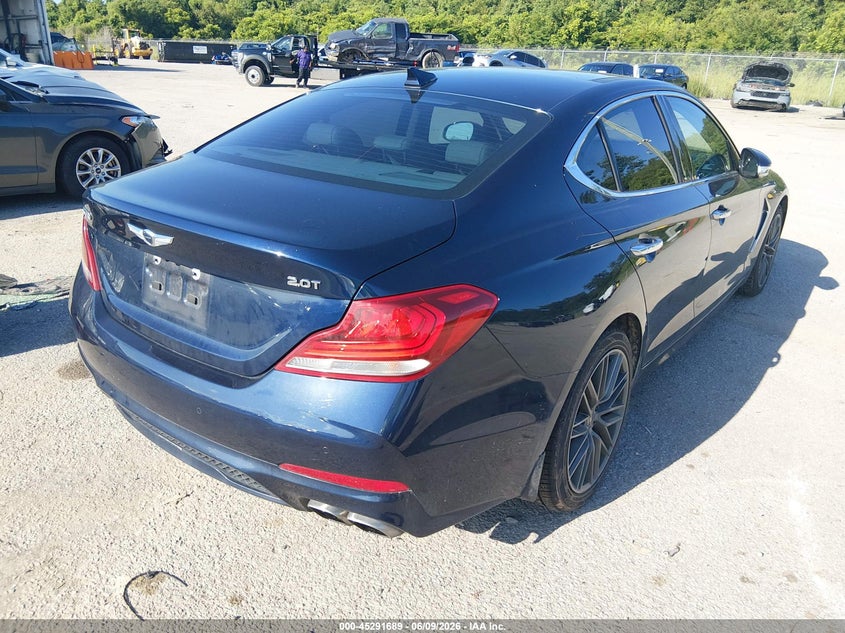 2019 Genesis G70 VIN KMTG34LA1KU012365 IAAI salvage auction — WATER/FLOOD, Salvage (Texas), sold $1,600 on 2026-07-28 (photo 4)