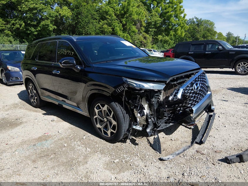 2021 Hyundai Palisade VIN KM8R7DHE6MU195073 IAAI salvage auction — FRONT END, Salvage Title, sold $10,275 on 2026-07-21 (photo 1)
