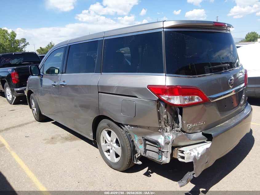 2011 Nissan Quest VIN JN8AE2KP7B9005498 IAAI salvage auction — REAR END, Salvage (Colorado), sold $825 on 2026-07-14 (photo 3)