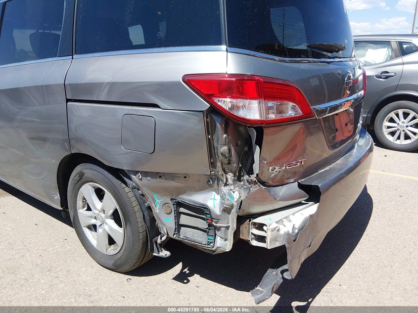 2011 Nissan Quest VIN JN8AE2KP7B9005498 IAAI salvage auction — REAR END, Salvage (Colorado), sold $825 on 2026-07-14 (photo 6)