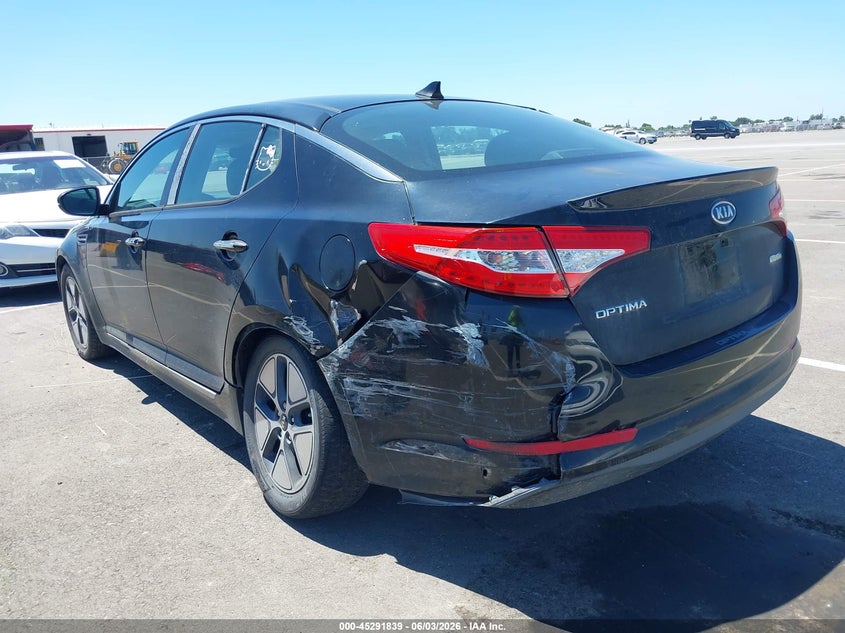 2011 Kia Optima hybrid VIN KNAGM4AD6B5001894 IAAI salvage auction — REAR END, Salvage (California), sold $375 on 2026-07-21 (photo 3)