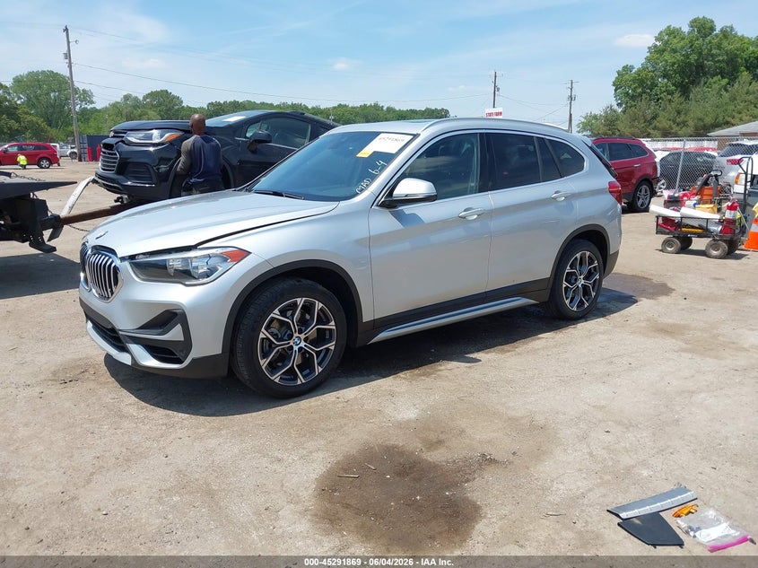 2021 BMW X1 VIN WBXJG7C06M5T46361 IAAI salvage auction — REAR END, Salvage Title, sold $7,225 on 2026-07-21 (photo 2)
