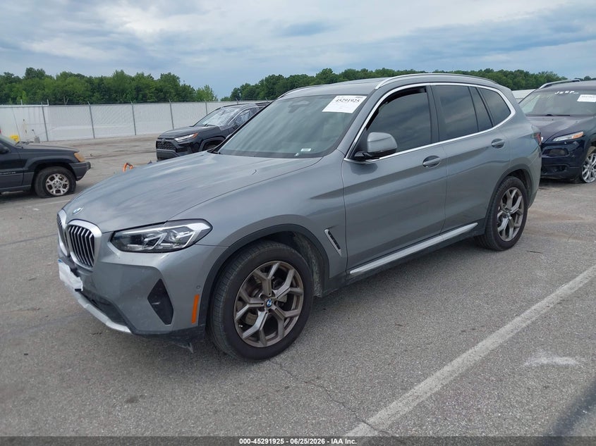 2023 BMW X3 VIN 5UX53DP00P9S55312 IAAI salvage auction — FRONT END, Salvage (Indiana), sold $9,300 on 2026-07-30 (photo 2)