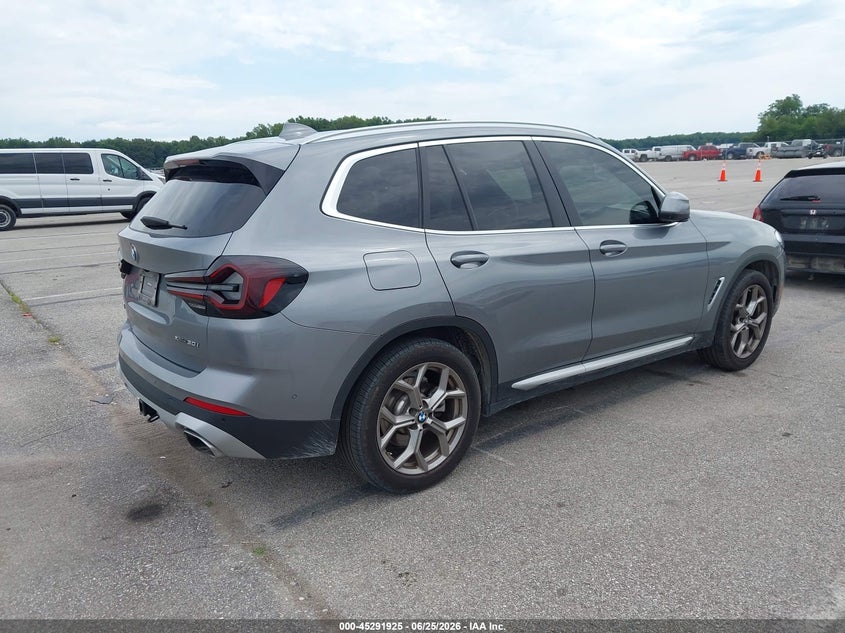 2023 BMW X3 VIN 5UX53DP00P9S55312 IAAI salvage auction — FRONT END, Salvage (Indiana), sold $9,300 on 2026-07-30 (photo 4)
