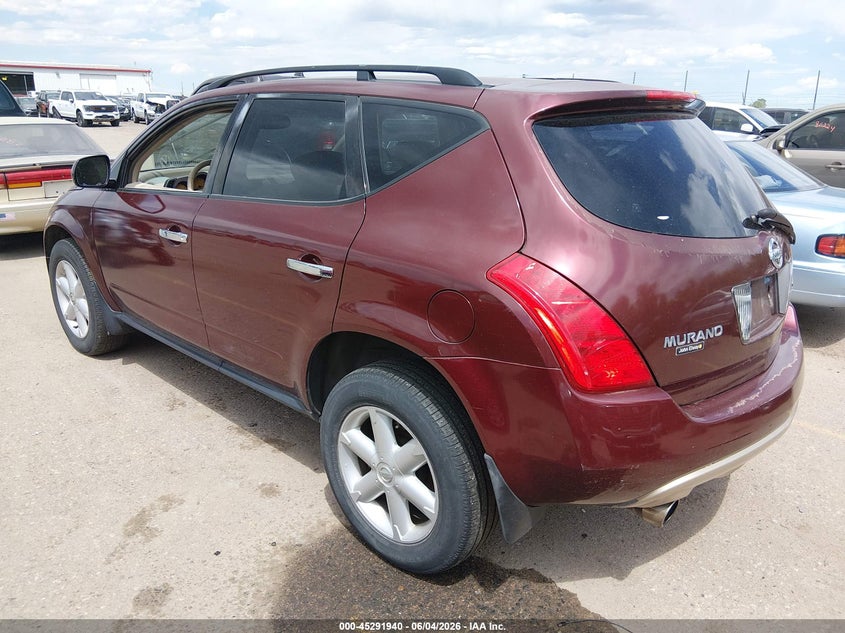 2005 Nissan Murano VIN JN8AZ08W15W416375 IAAI salvage auction — NORMAL WEAR, Clear (Colorado), sold $325 on 2026-07-14 (photo 3)