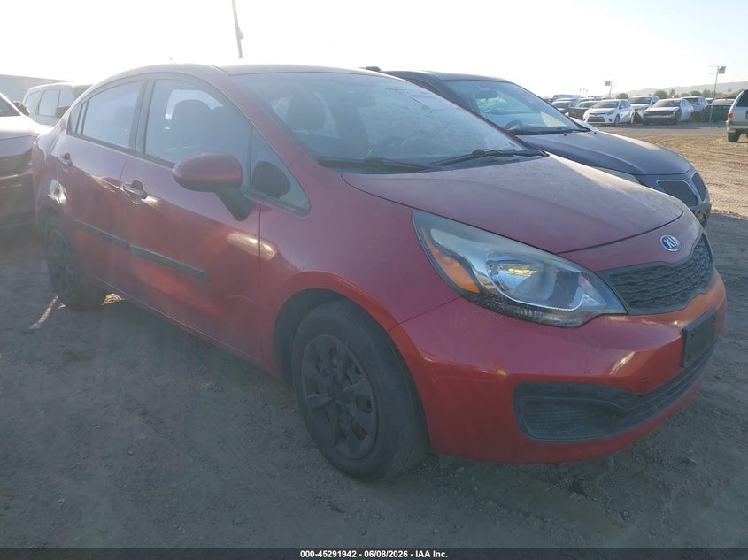 2014 Kia Rio VIN KNADM4A34E6358371 IAAI salvage auction — NORMAL WEAR, Salvage Title, sold $25 on 2026-07-28 (photo 1)