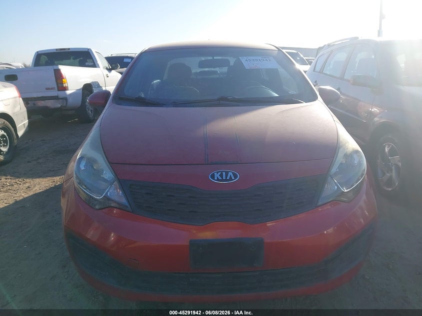 2014 Kia Rio VIN KNADM4A34E6358371 IAAI salvage auction — NORMAL WEAR, Salvage Title, sold $25 on 2026-07-28 (photo 6)