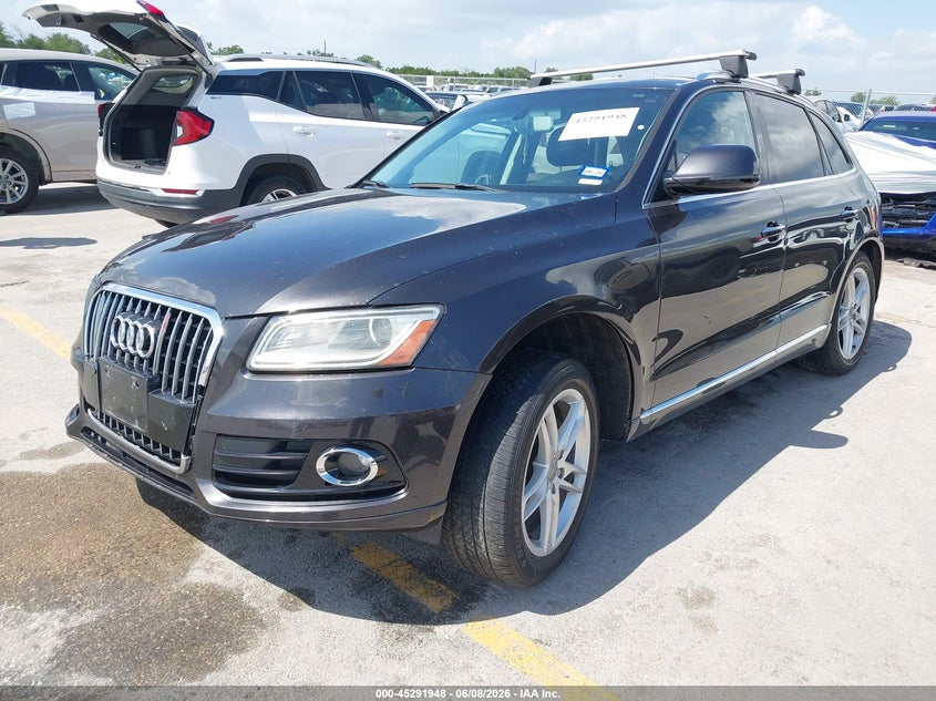 2016 Audi Q5 VIN WA1C2AFP6GA016610 IAAI salvage auction — FRONT & REAR, Salvage (Texas), sold $350 on 2026-07-30 (photo 2)
