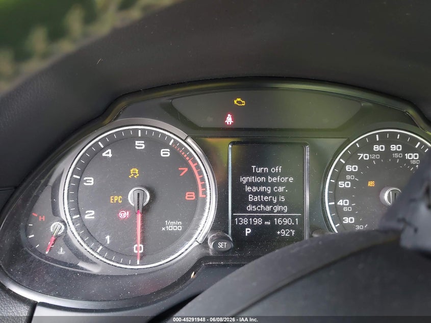 2016 Audi Q5 VIN WA1C2AFP6GA016610 IAAI salvage auction — FRONT & REAR, Salvage (Texas), sold $350 on 2026-07-30 (photo 7)