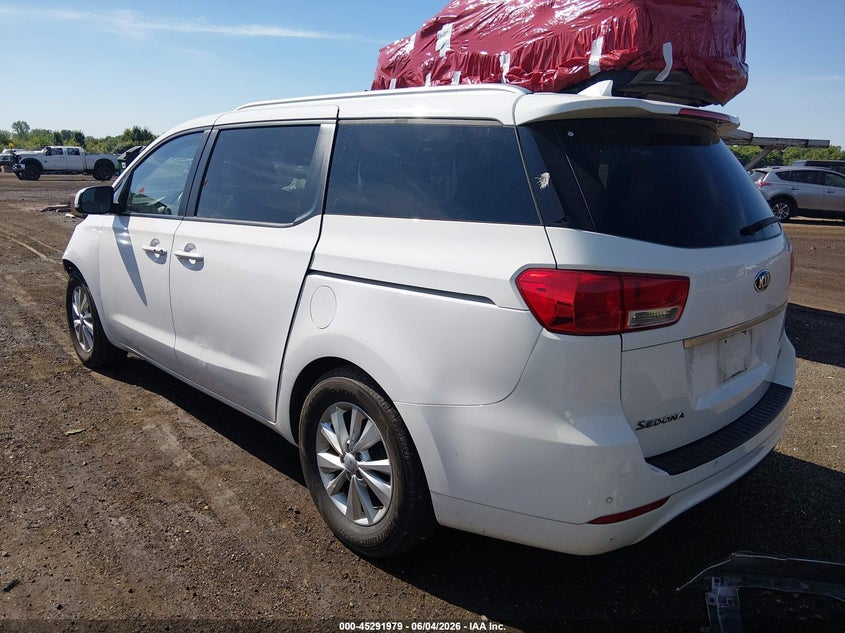 2017 Kia SEDONA VIN KNDMB5C14H6339723 IAAI salvage auction — FRONT END, Salvage Title, sold $375 on 2026-07-15 (photo 3)