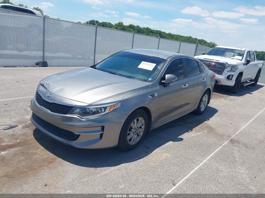 2016 Kia Optima VIN 5XXGT4L3XGG026195 IAAI salvage auction — FRONT END, Salvage Title, sold $450 on 2026-07-23 (photo 2)