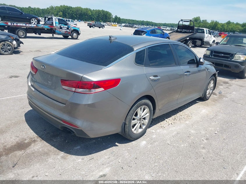 2016 Kia Optima VIN 5XXGT4L3XGG026195 IAAI salvage auction — FRONT END, Salvage Title, sold $450 on 2026-07-23 (photo 4)