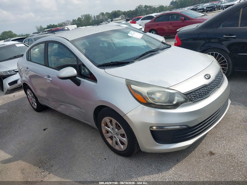 2016 Kia Rio VIN KNADM4A36G6548191 IAAI salvage auction — RIGHT SIDE, Clear (Florida), sold $1,975 on 2026-07-09 (photo 1)