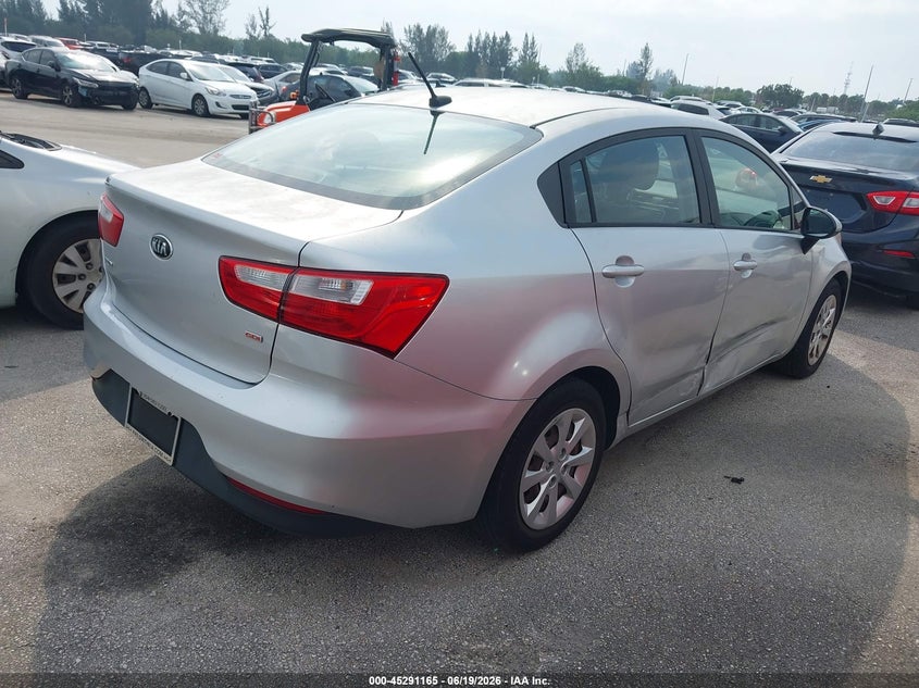 2016 Kia Rio VIN KNADM4A36G6548191 IAAI salvage auction — RIGHT SIDE, Clear (Florida), sold $1,975 on 2026-07-09 (photo 4)