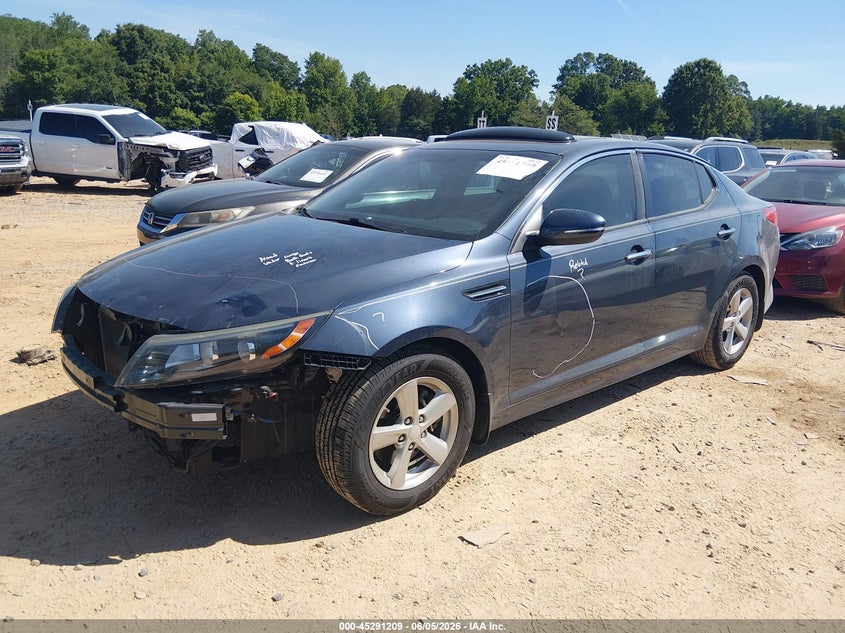 2015 Kia Optima VIN 5XXGM4A74FG481304 IAAI salvage auction — FRONT END, Salvage Title, sold $1,325 on 2026-07-20 (photo 2)