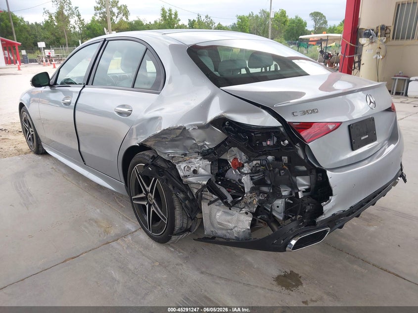2024 Mercedes-benz C-klasse VIN W1KAF4GB3RR236125 IAAI salvage auction — REAR END, Salvage Title, sold $15,200 on 2026-07-23 (photo 3)
