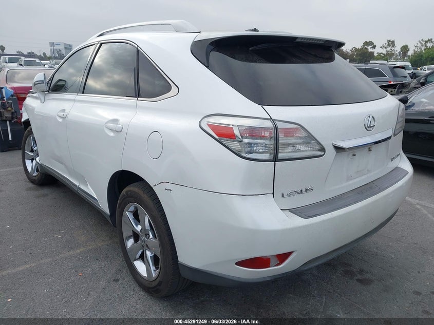 2010 Lexus Rx 350 VIN JTJZK1BA2A2400481 IAAI salvage auction — FRONT END, Salvage (California), sold $2,050 on 2026-07-17 (photo 3)