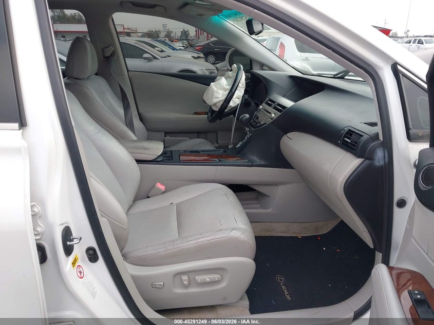 2010 Lexus Rx 350 VIN JTJZK1BA2A2400481 IAAI salvage auction — FRONT END, Salvage (California), sold $2,050 on 2026-07-17 (photo 5)