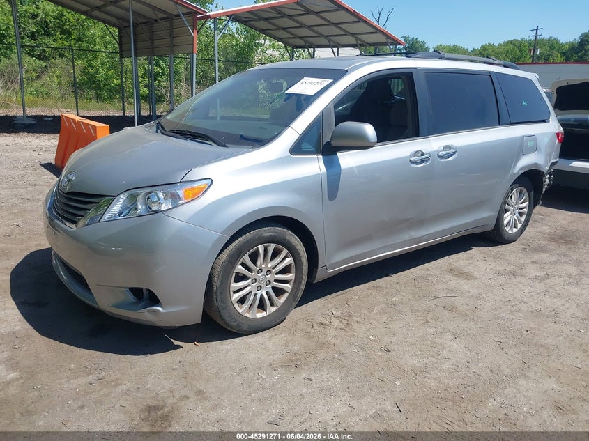 2015 Toyota Sienna VIN 5TDYK3DC0FS611865 IAAI salvage auction — FRONT & REAR, Salvage Title, sold $5,050 on 2026-07-14 (photo 2)