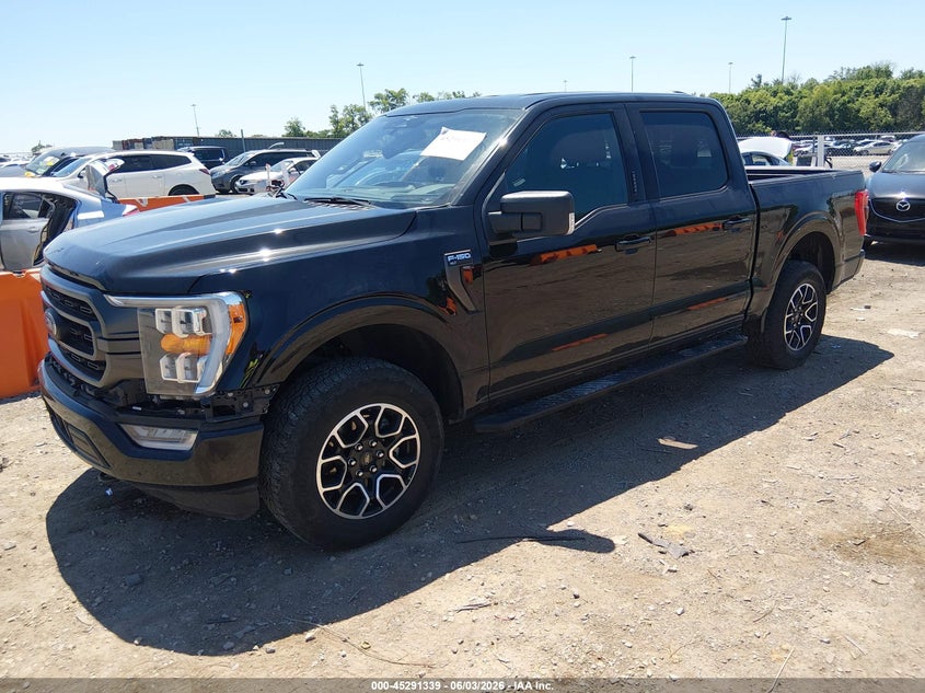 2023 Ford F-150 VIN 1FTEW1EP6PFA21460 IAAI salvage auction — SIDE, Salvage Title, sold $12,100 on 2026-07-31 (photo 2)