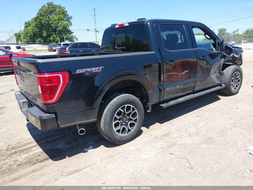 2023 Ford F-150 VIN 1FTEW1EP6PFA21460 IAAI salvage auction — SIDE, Salvage Title, sold $12,100 on 2026-07-31 (photo 4)