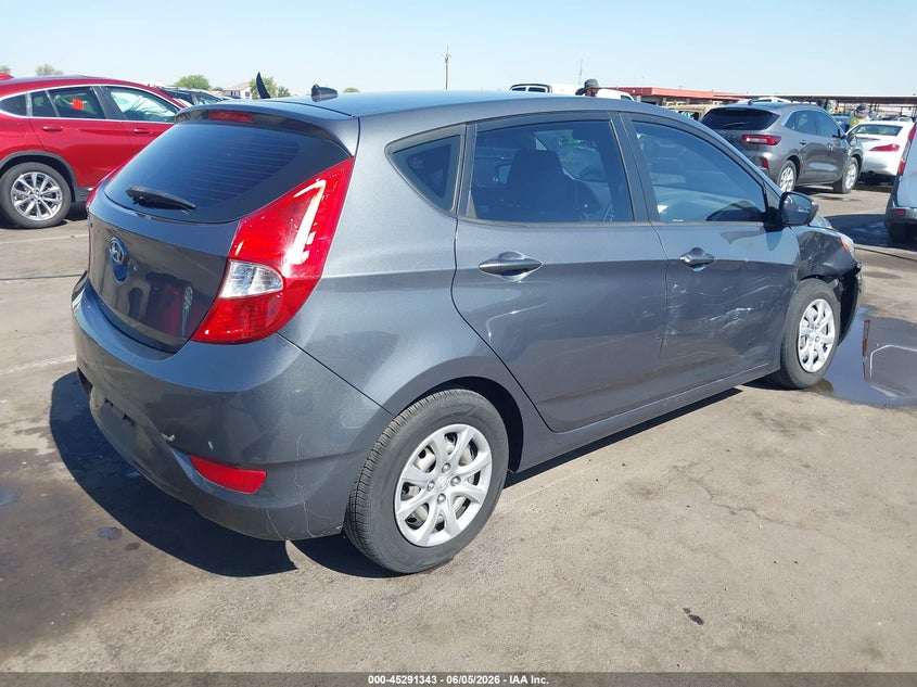 2012 Hyundai Accent VIN KMHCT5AE0CU031611 IAAI salvage auction — RIGHT FRONT, Salvage Title, sold $1,275 on 2026-07-21 (photo 4)